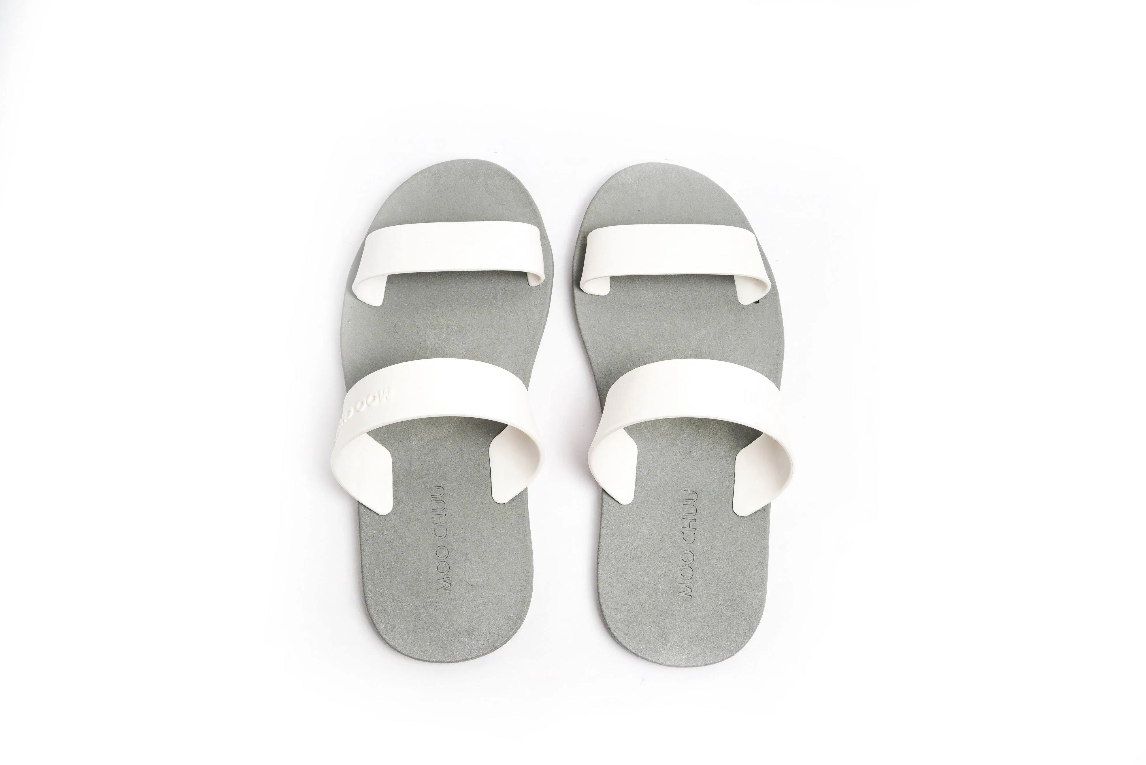 Twin Grey Sole White Strap