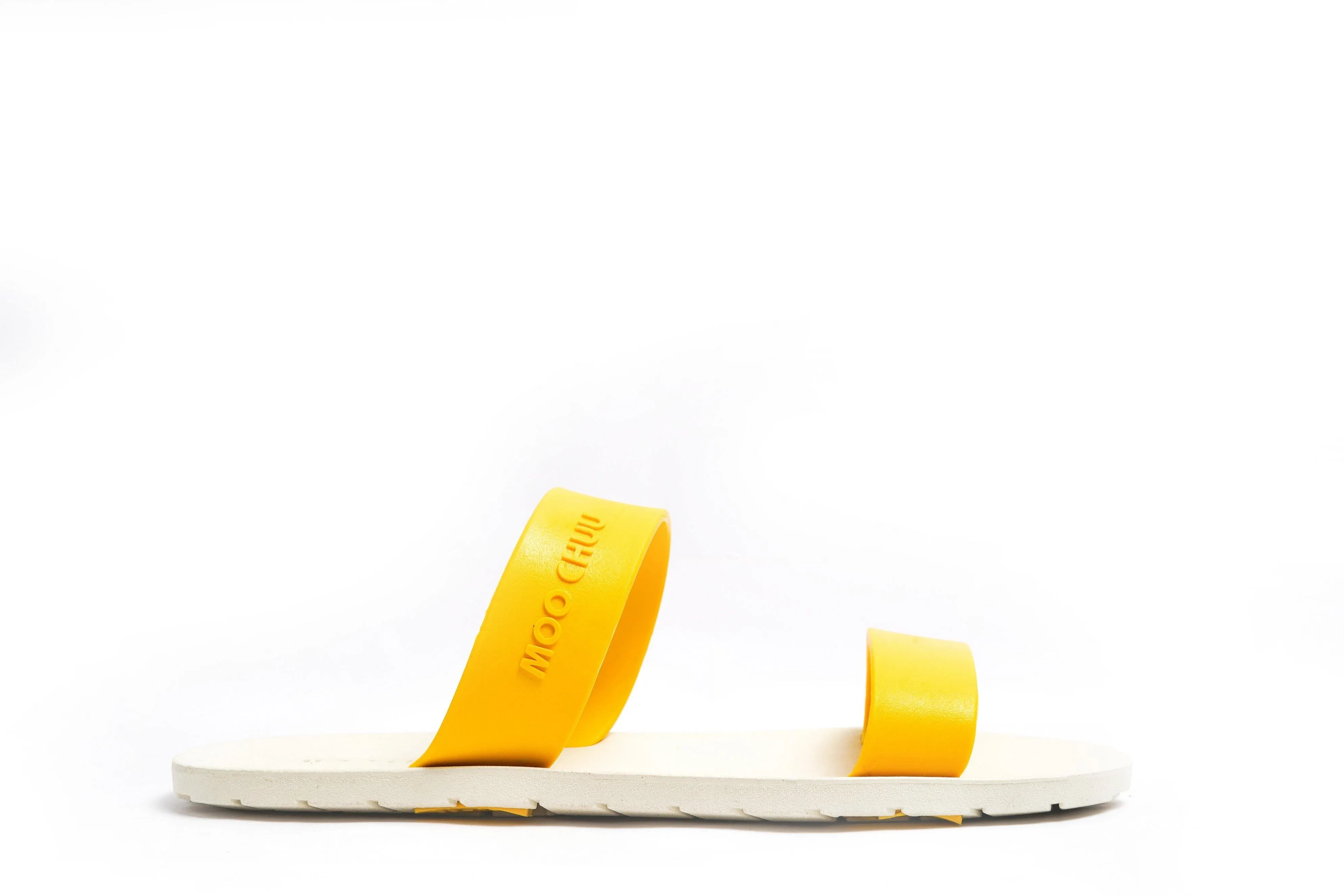 Twin White Sole Yellow Strap