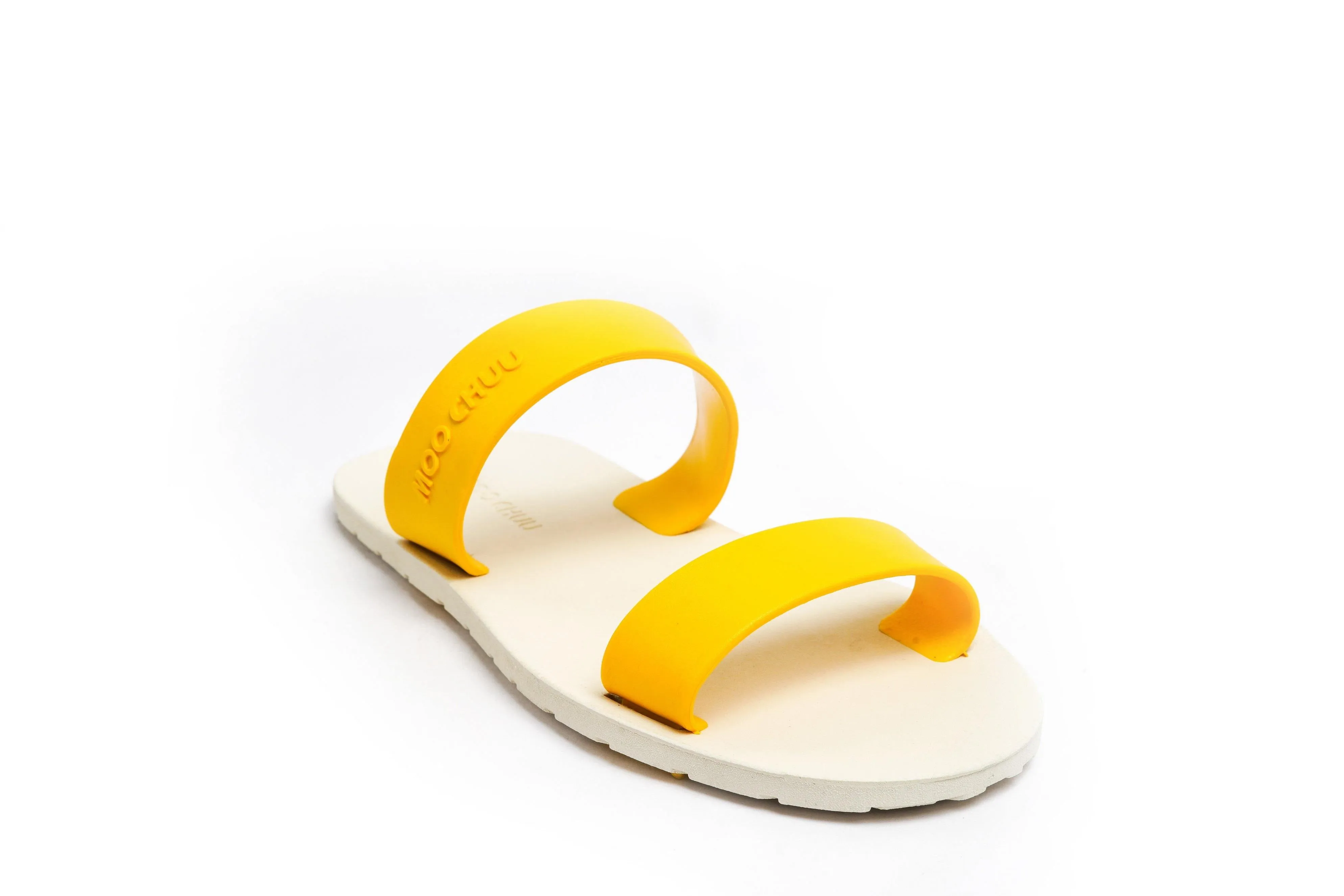 Twin White Sole Yellow Strap