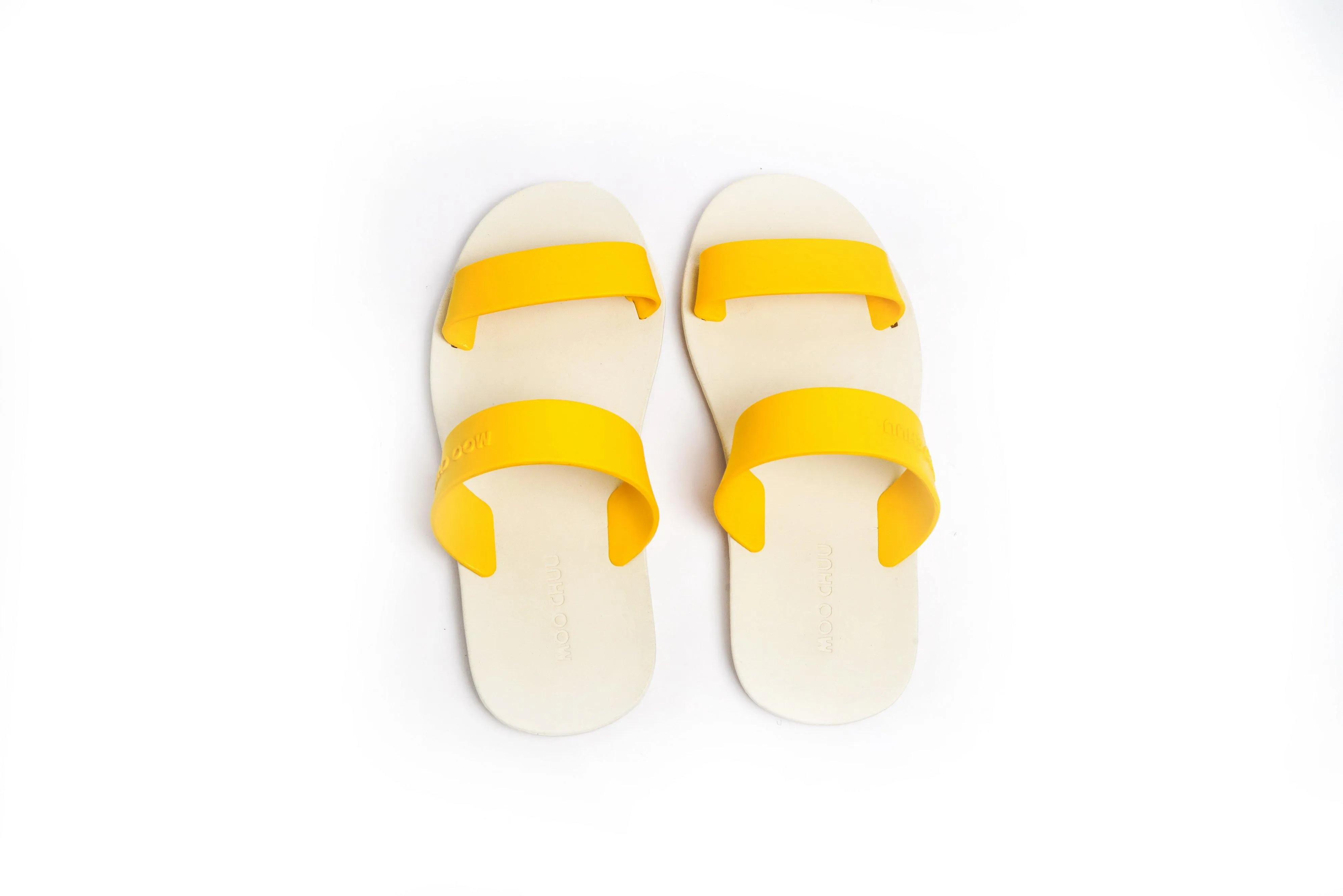 Twin White Sole Yellow Strap