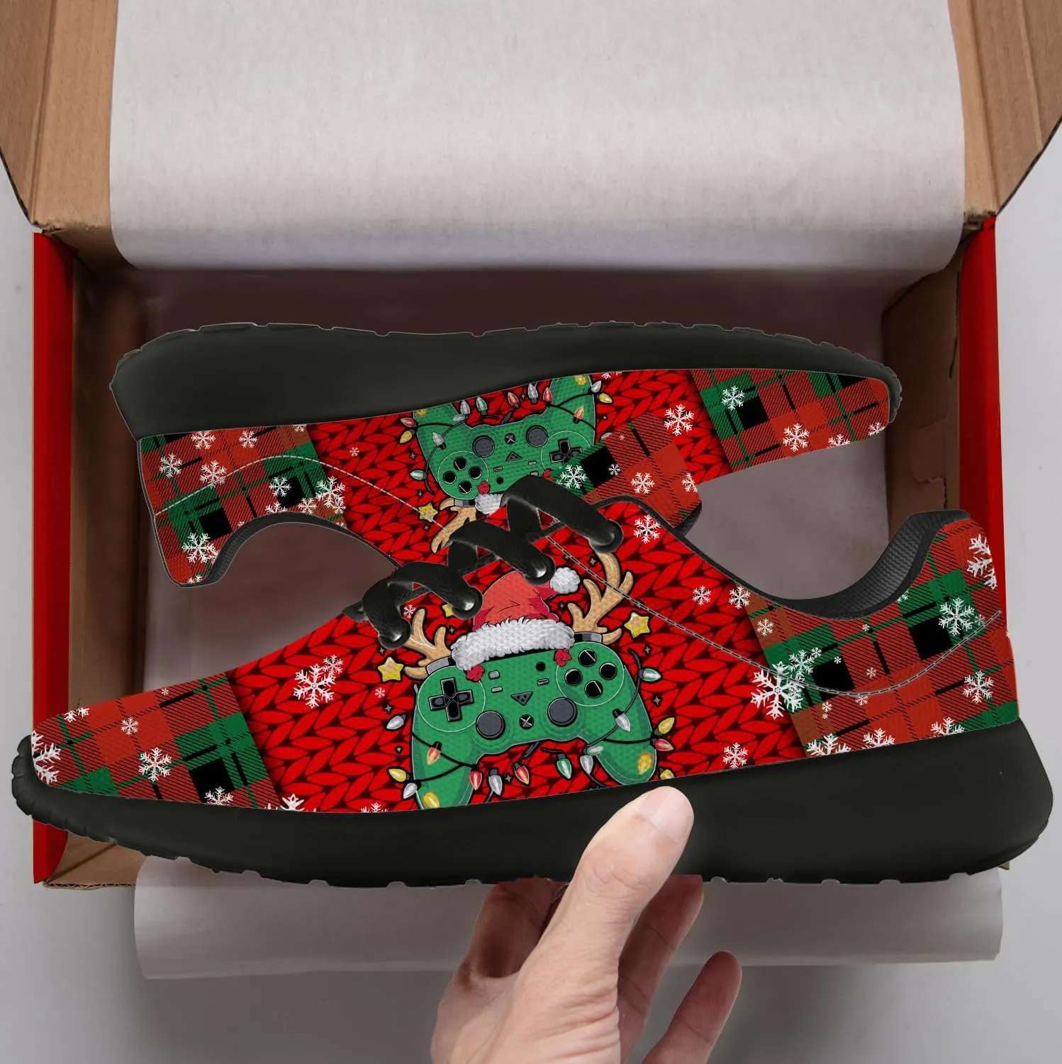 Ugly Christmas Shoes for Women Men Running Shoes Christmas Sneakers Gifts for Women Men