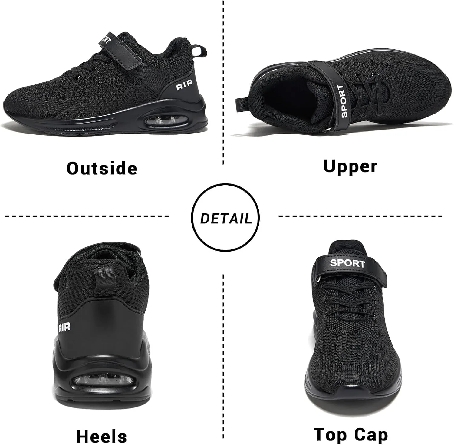Ugmikdo Kids Shoes Boys Girls Running Tennis Shoes Air Shoes Breathable Lightweight Fashion Sneakers for Sports Athletic Gym Walking