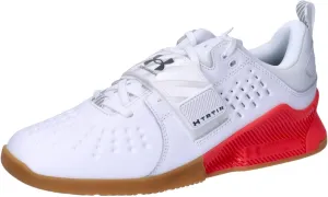Under Armour Unisex UA Reign Lifter Training Shoes - TPU-Injected Heel Lift Support 12/13.5 White/Black