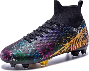 Unisex-Child Soccer Cleats Lightweight Training Football Cleats for Youth Futsal
