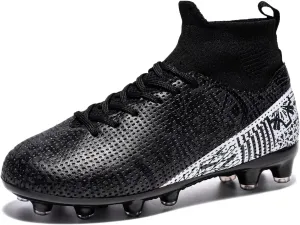 Unisex-Child Soccer Cleats Lightweight Training Football Shoes for Youth