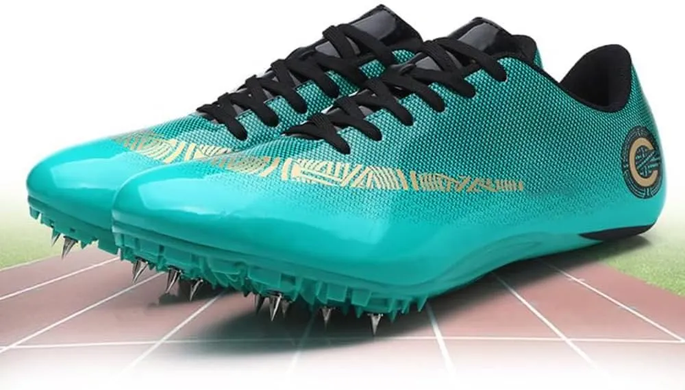 Unisex Track and Field Shoes with 8 Nails Spikes, Training Competition Athletics Sprint Spikes Shoes, Long Jumping Athletics Shoes for Men, Women, Boys and Girls