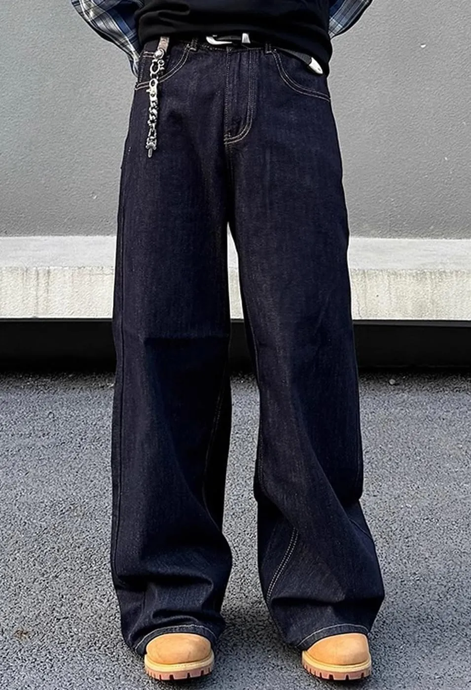 Unisex Y2K Baggy Jeans Hip Hop Skater Jeans Vintage Dance Skateboard Pants Loose Fit Denim Jeans