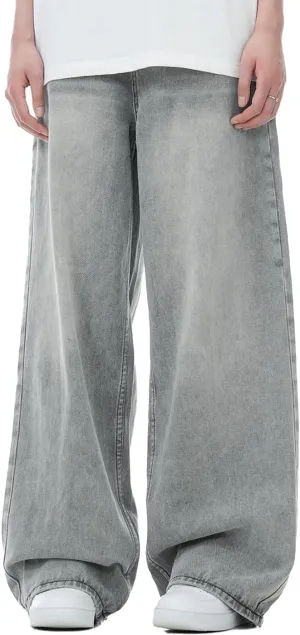 Unisex Y2K Baggy Jeans Hip Hop Skater Jeans Vintage Dance Skateboard Pants Loose Fit Denim Jeans