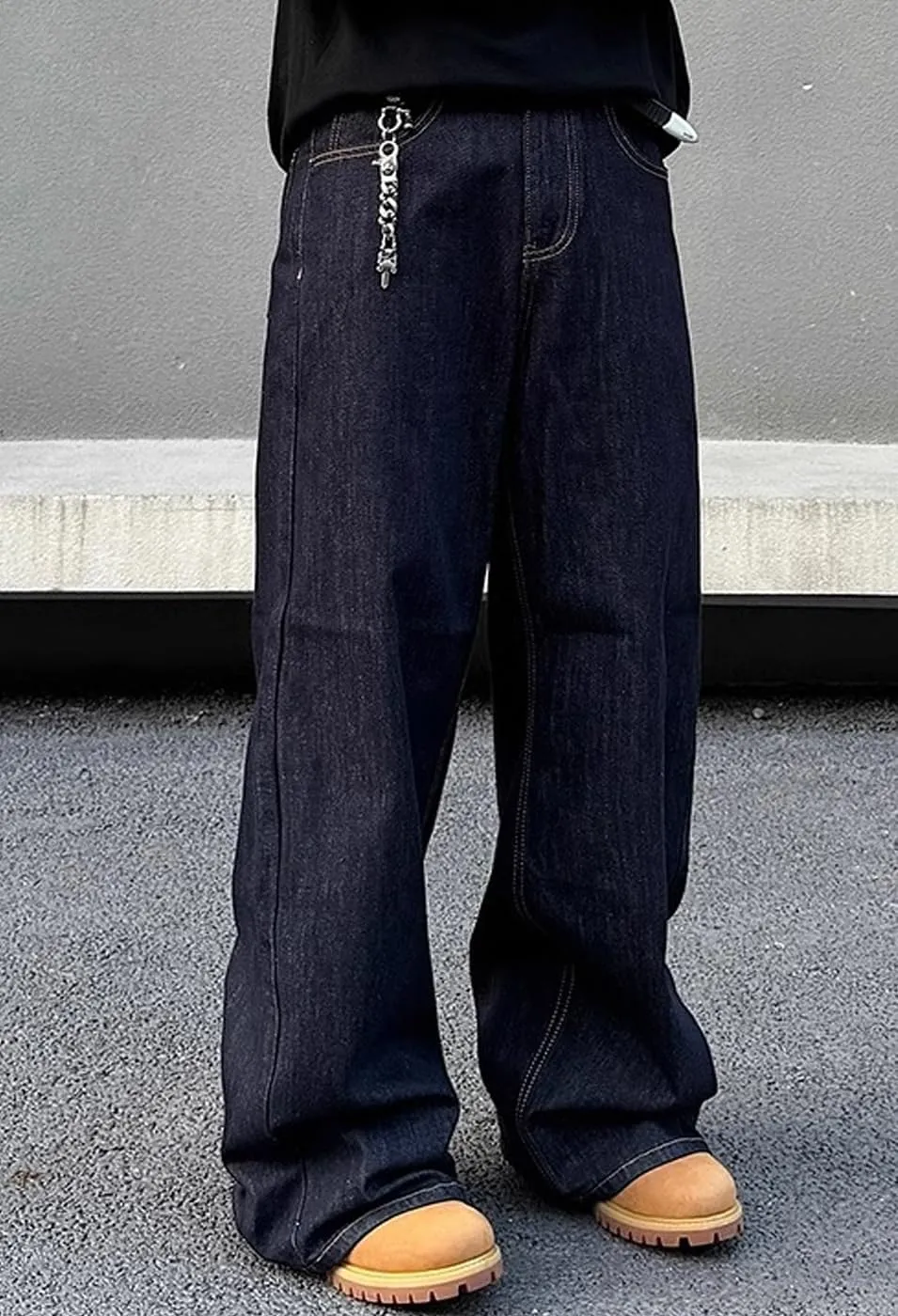 Unisex Y2K Baggy Jeans Hip Hop Skater Jeans Vintage Dance Skateboard Pants Loose Fit Denim Jeans