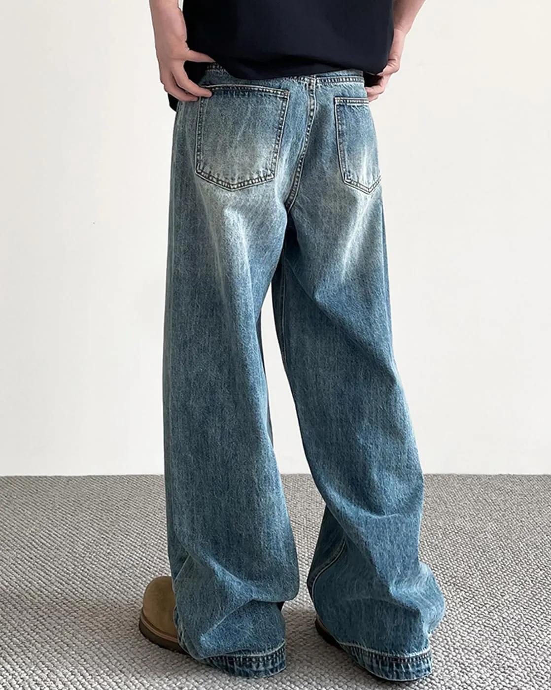 Unisex Y2K Baggy Jeans Hip Hop Skater Jeans Vintage Dance Skateboard Pants Loose Fit Denim Jeans
