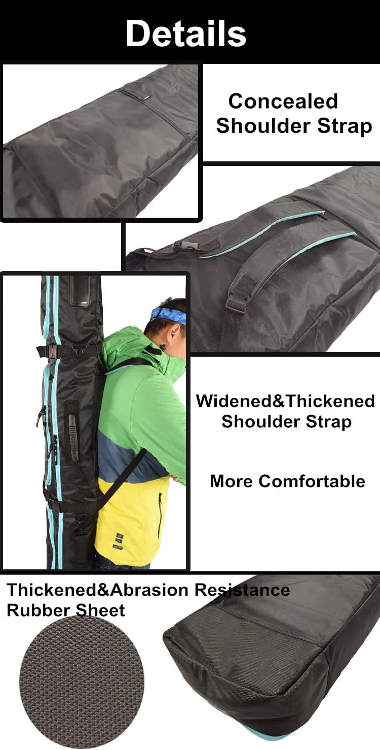 UNISTRENGH Fully Padded Snowboard Bag Waterproof Snow Sports Ski Boots&Helmet Equipment Bags