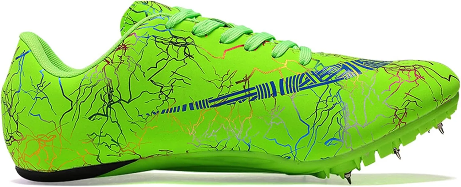 UYO Men's Track Shoes Spikes Sprint Sneakers Athletic Race Jumping Breathable Training Lightweight Track Cleats for Men