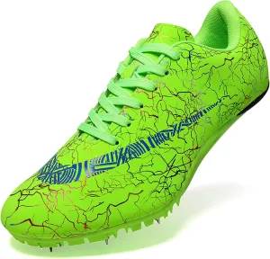 UYO Men's Track Shoes Spikes Sprint Sneakers Athletic Race Jumping Breathable Training Lightweight Track Cleats for Men