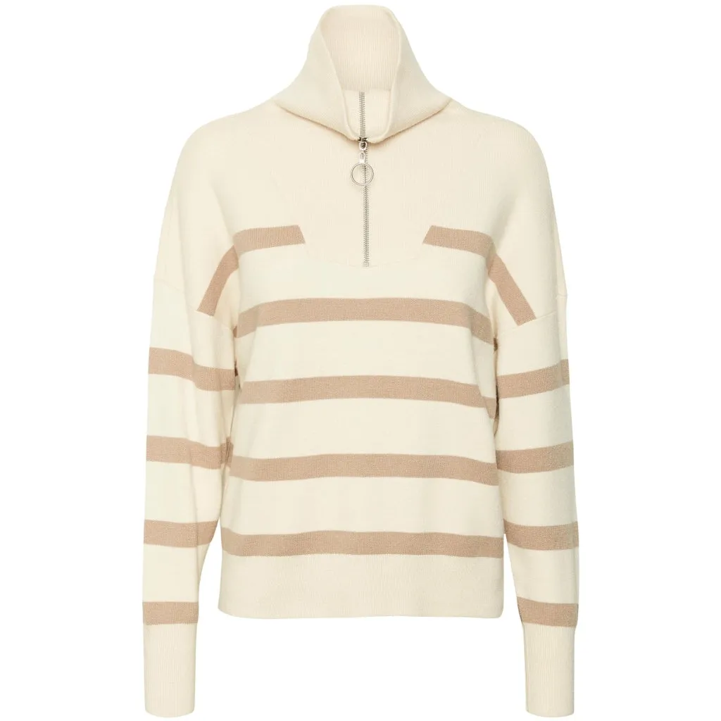 Vero Moda highneck VMSABA - Birch Silver Mink