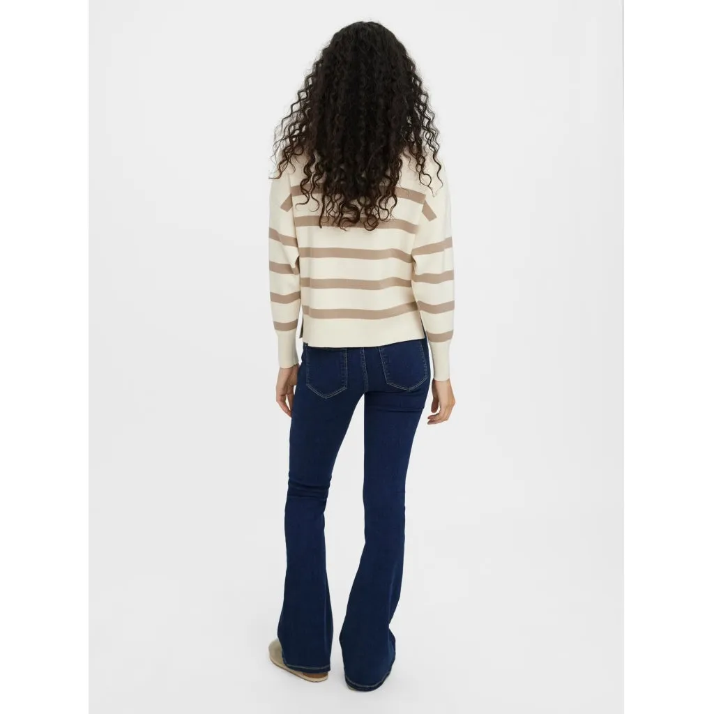 Vero Moda highneck VMSABA - Birch Silver Mink