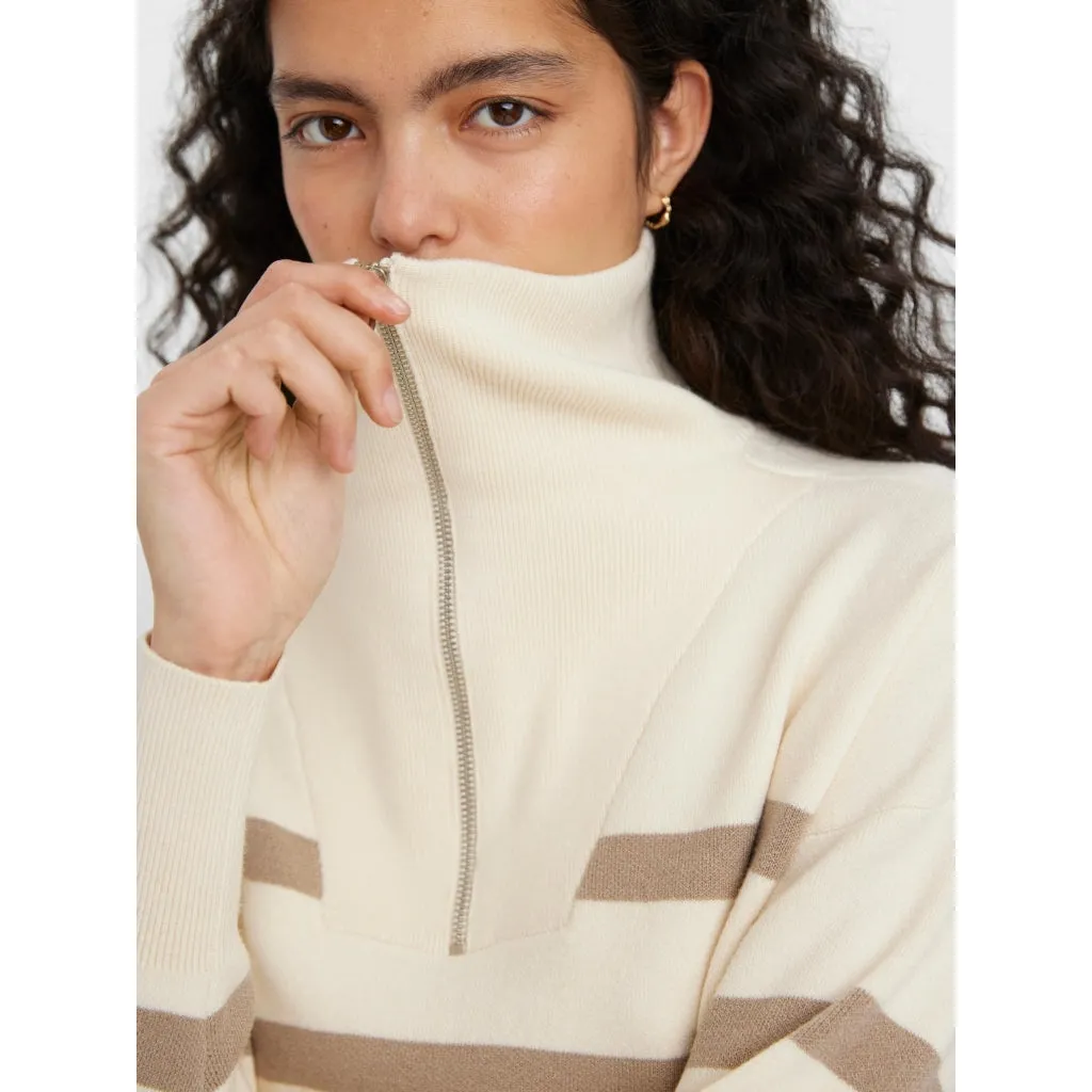 Vero Moda highneck VMSABA - Birch Silver Mink