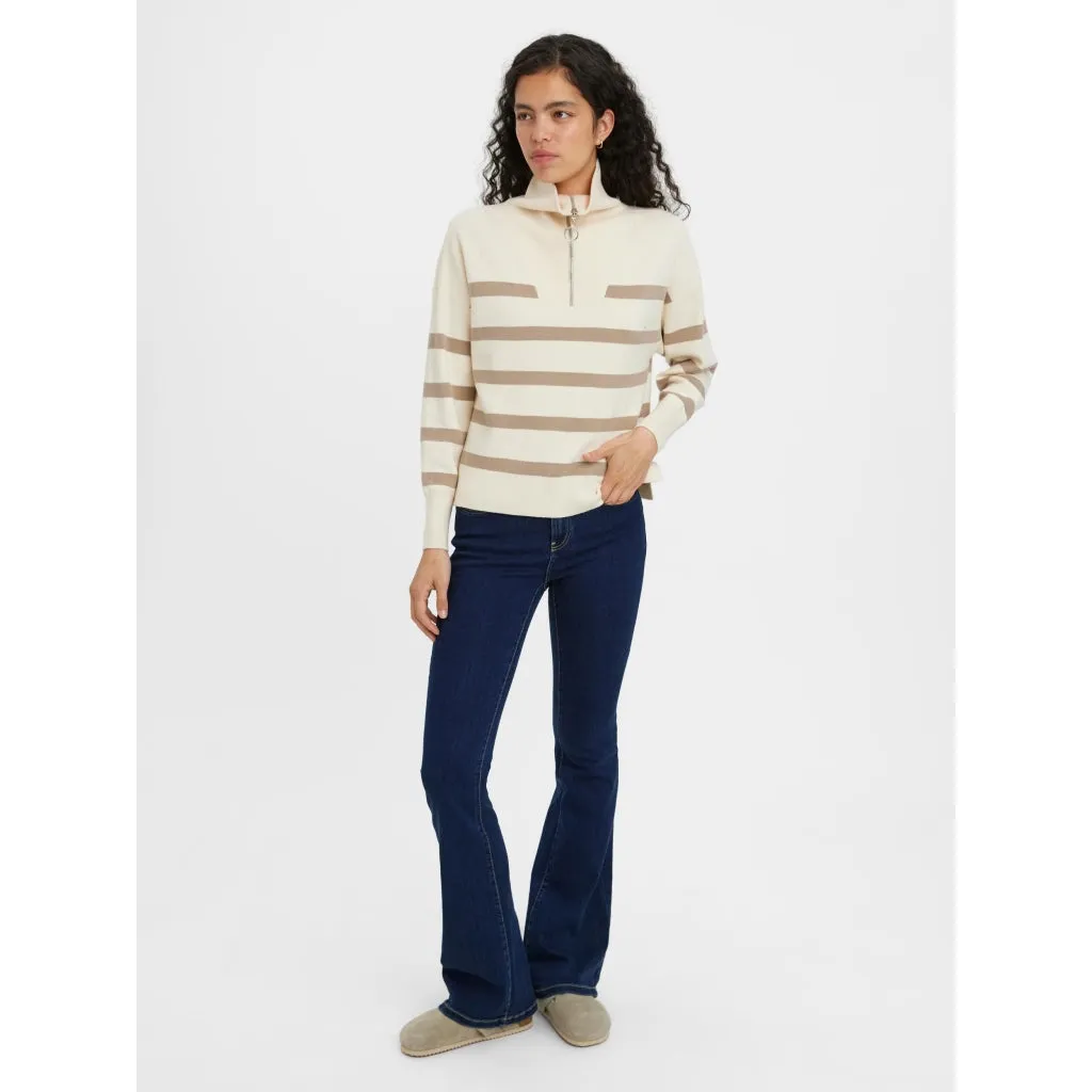 Vero Moda highneck VMSABA - Birch Silver Mink
