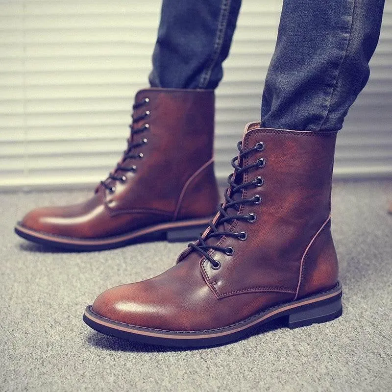 Vintage Mens Winter Boots - Stylish Warm Footwear