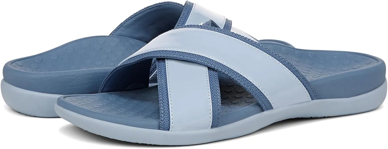 Vionic Merced Women's Cross Strap Slide Orthotic Sandals