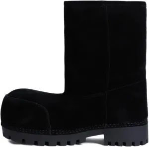 VOMIRA Suede Platform Snow Boots for Women Classic Round Toe Fur Hippy Winter Boots Slip On Knee High Boots Women Brown Boots Comfortable Chunky Heel Trending Shoes