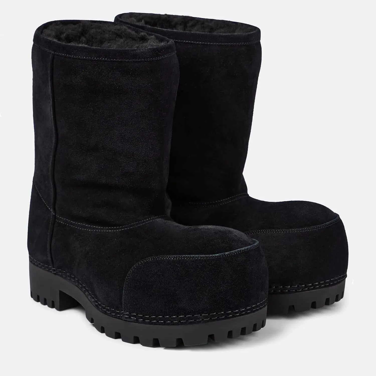 VOMIRA Suede Platform Snow Boots for Women Classic Round Toe Fur Hippy Winter Boots Slip On Knee High Boots Women Brown Boots Comfortable Chunky Heel Trending Shoes