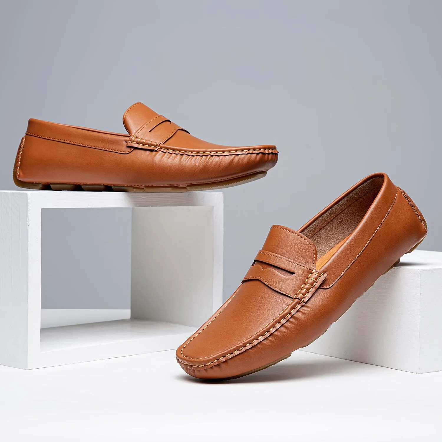 Vostey Men's Loafers Slip on Shoes Loafers Driving Loafers Casual Penny Loafers for Men