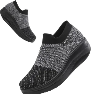 Walking Shoes for Women Slip On Nurse Slip Resistant Work Sock Sneakers Food Service Platform Comfortable Weight Light