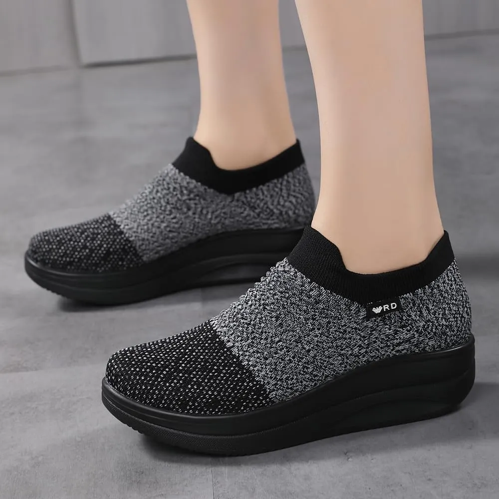 Walking Shoes for Women Slip On Nurse Slip Resistant Work Sock Sneakers Food Service Platform Comfortable Weight Light