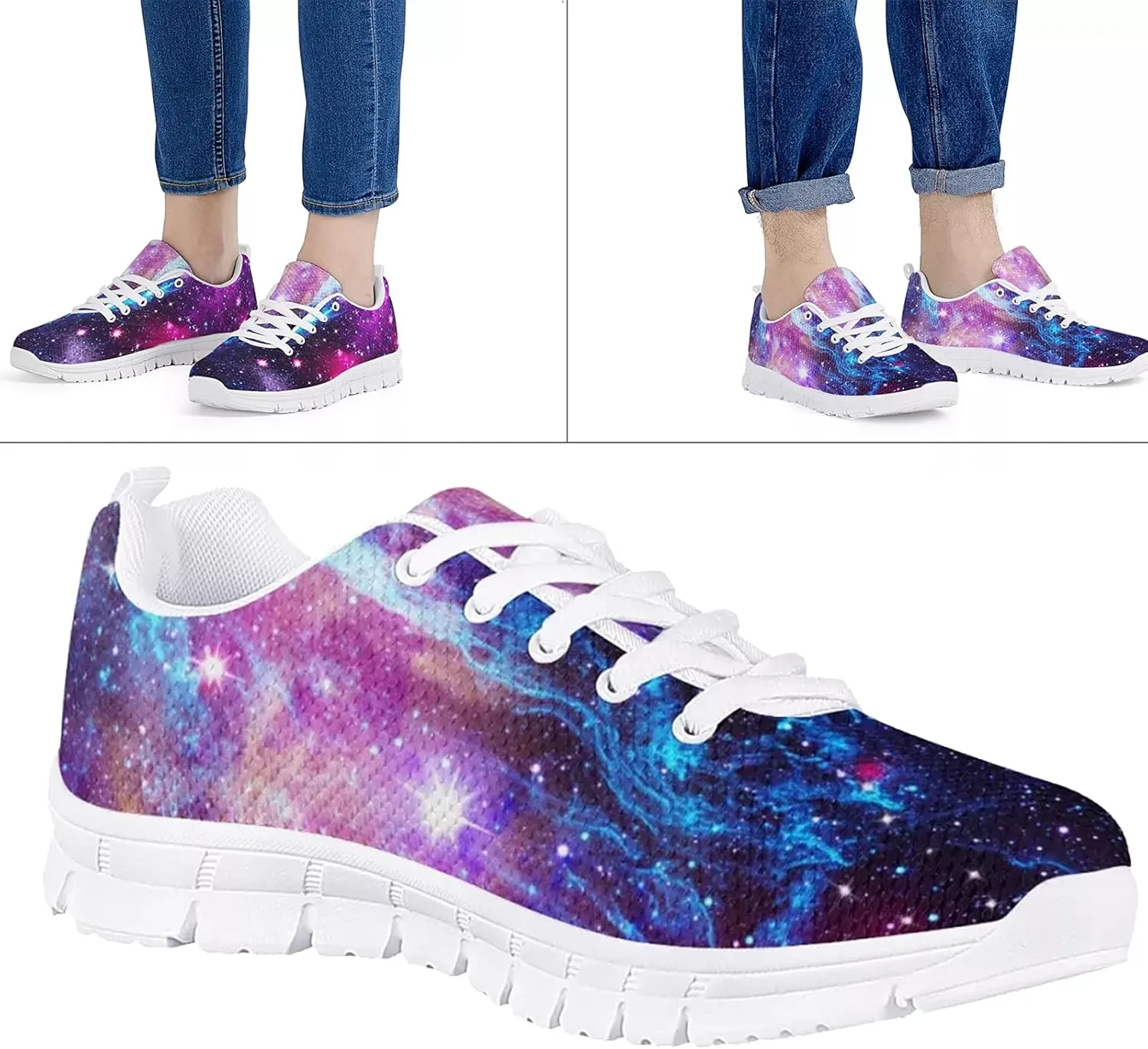 Wanyint Boho Style Horse Print Women Sports Athletic Shoes Comfortable Tennis Shoes Casual Running Footwear