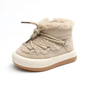 Warm Plush Rubber Sole Baby Boots