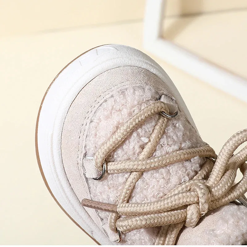Warm Plush Rubber Sole Baby Boots