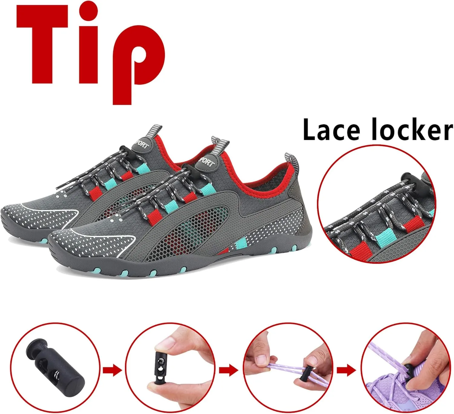Water Shoes Mens Womens Quick Dry Barefoot Aqua Socks Diving Sports Shoes for Beach Swim Surf Pool Yoga Outdoor Trip