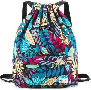 Waterproof Drawstring Bag, Gym Bag Sackpack Sports Beach Backpack for Men Women