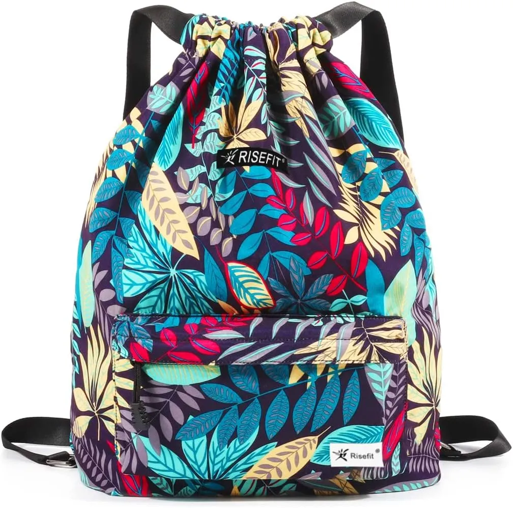 Waterproof Drawstring Bag, Gym Bag Sackpack Sports Beach Backpack for Men Women