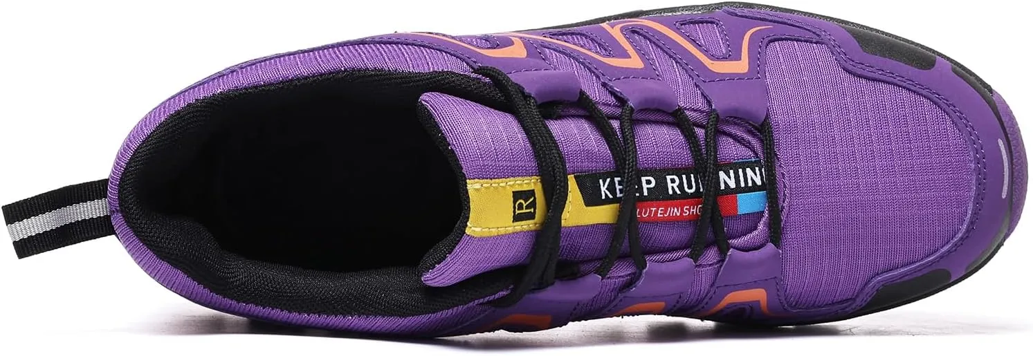 Waterproof Hiking Shoes Women Casual Lace-Up Non-Slip Lightweight Comfortable Running Tennis Fashion Sneakers for Women Walking Trekking Outdoor Shoes