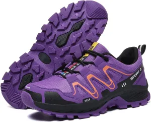 Waterproof Hiking Shoes Women Casual Lace-Up Non-Slip Lightweight Comfortable Running Tennis Fashion Sneakers for Women Walking Trekking Outdoor Shoes