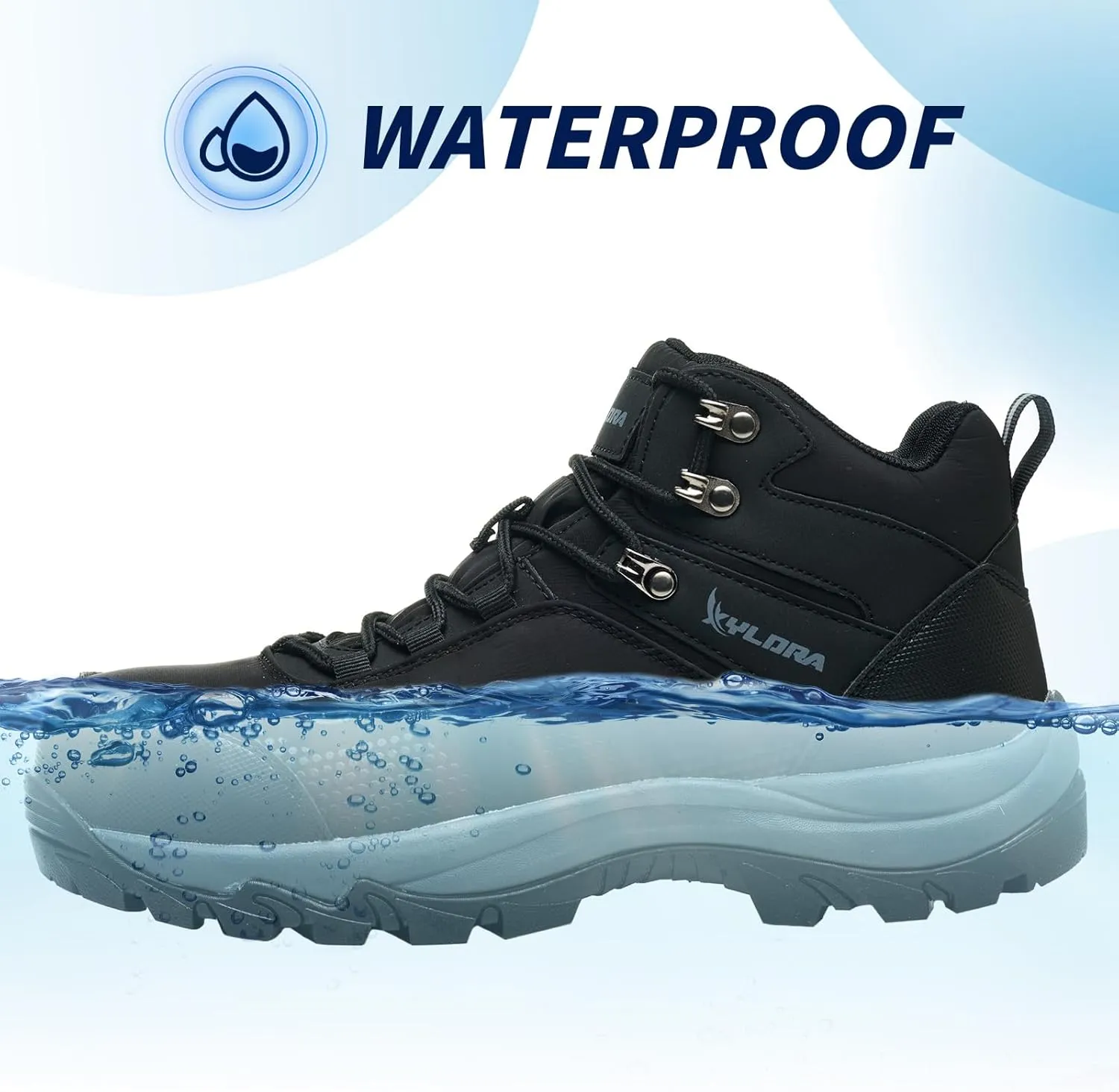 Waterproof Steel Toe Boots for Men Wide Width Non Slip Work Boots Lightweight Slip Resistant Safety Shoes Indestructible Construction Composite Toe Sneakers