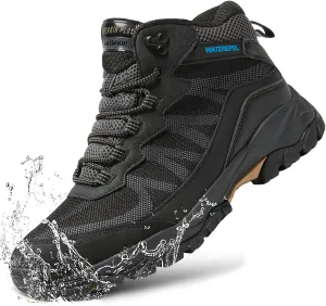 Waterproof Walking Shoes for Men Breathable Low Top Boots Lightweight Non Slip Workout Shoes Comfortable Slip on Snow Rainproof Shoes 10