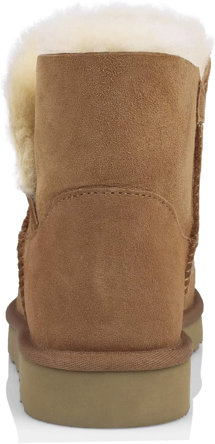 WaySoft Genuine Australia Sheepskin Snow Winter Boots for Women, Classic Water Resistance Shearling Boots Women