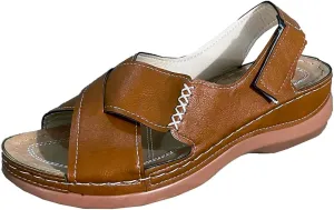 Wedge Sandals for Women Crisscross Open Toe Comfort Arch Support Orthopedic Sandal with Adjustable Ankle Strap Casual Summer Beach Shoes