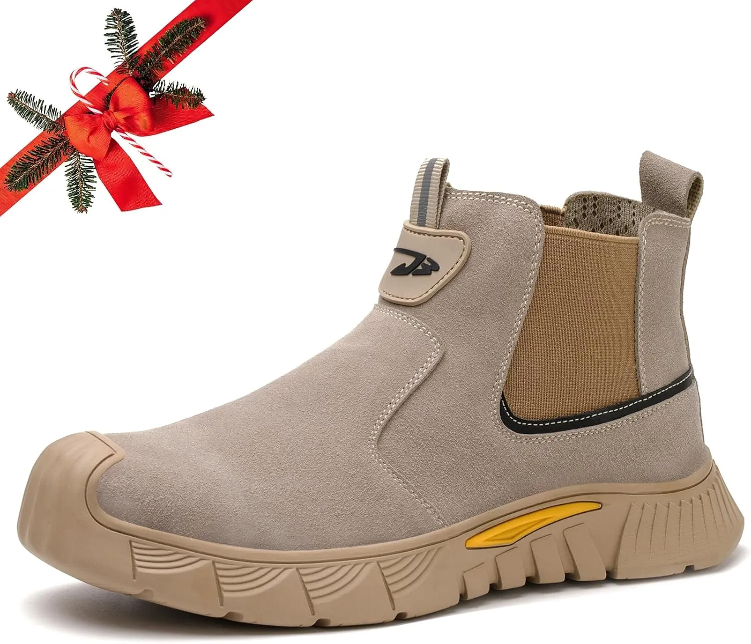 Welding Work Boots for Men Slip on Steel Toe Shoes for Men Soft Comfortable Safety Boots Mens Work Boots Indestructible Puncture Proof Construction Boots for Men Safety Toe Footwear for Welder