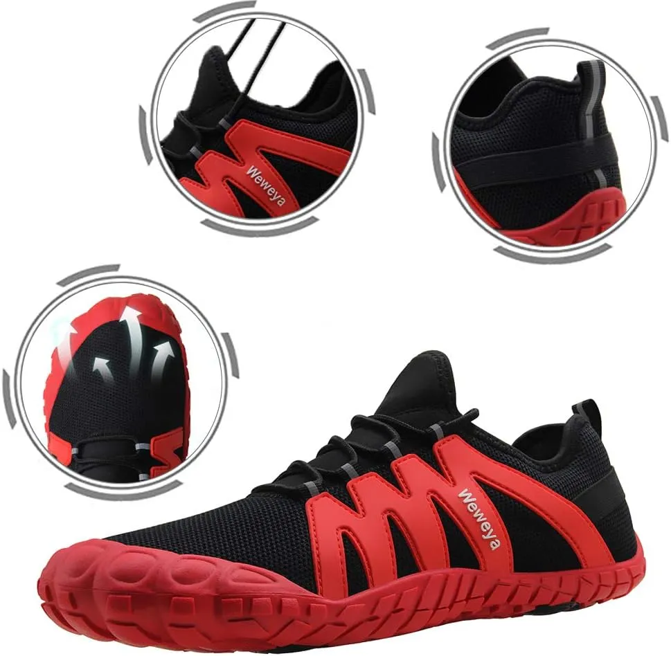 Weweya Barefoot Shoes Men Minimalist Running Cross Training Shoe