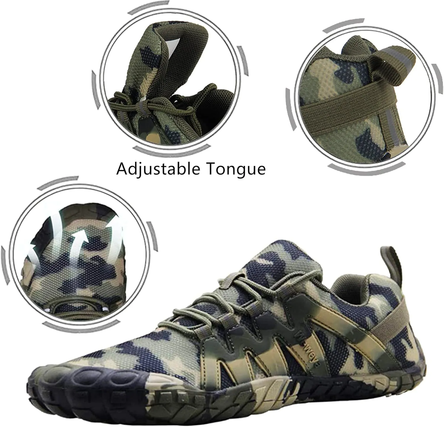 Weweya Barefoot Shoes Men Minimalist Running Cross Training Shoe