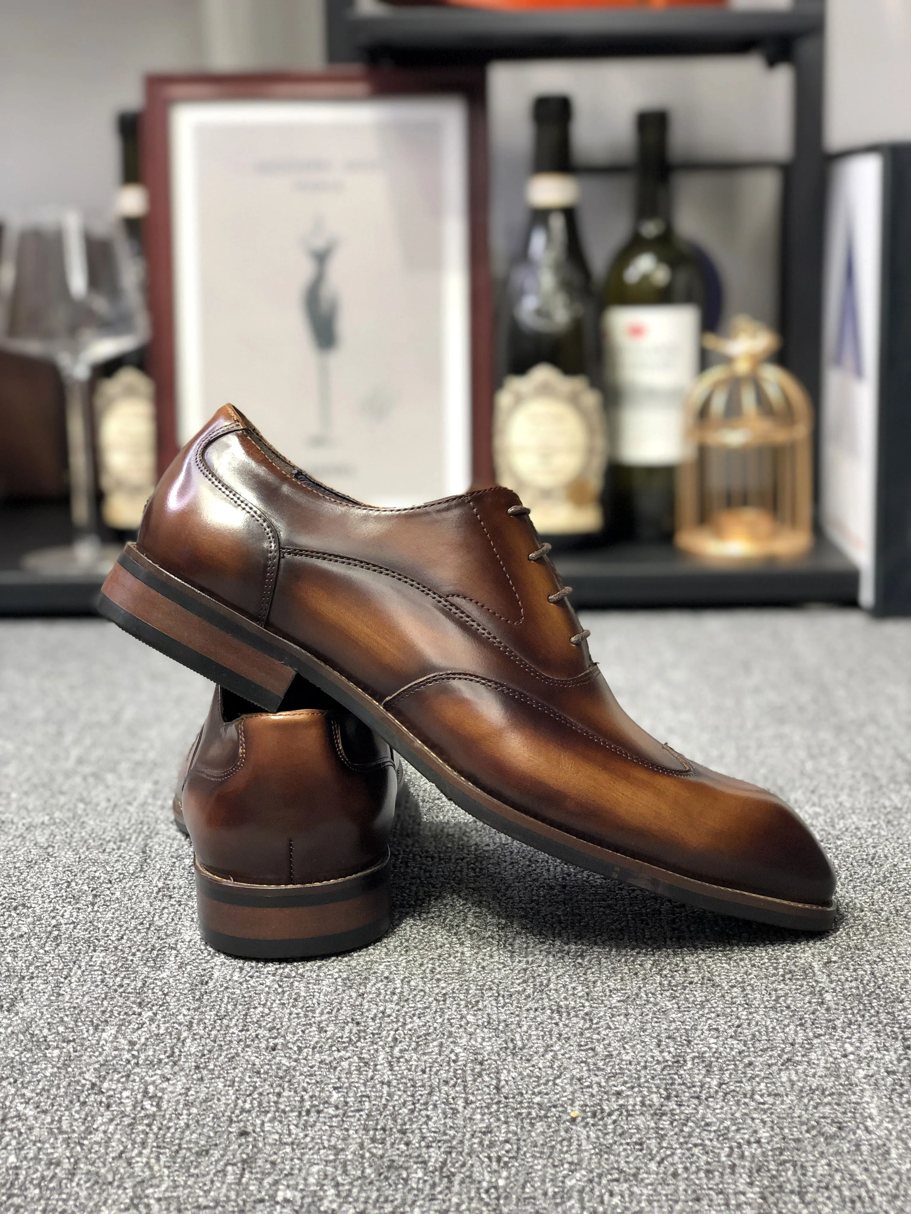 Whiskey Luxe Artisan Brown Oxfords