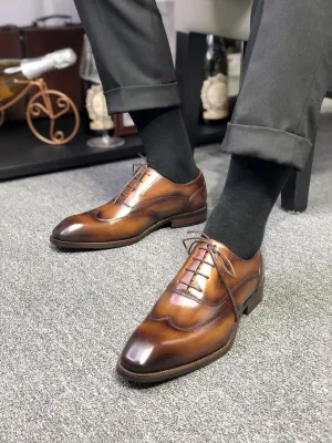 Whiskey Luxe Artisan Brown Oxfords