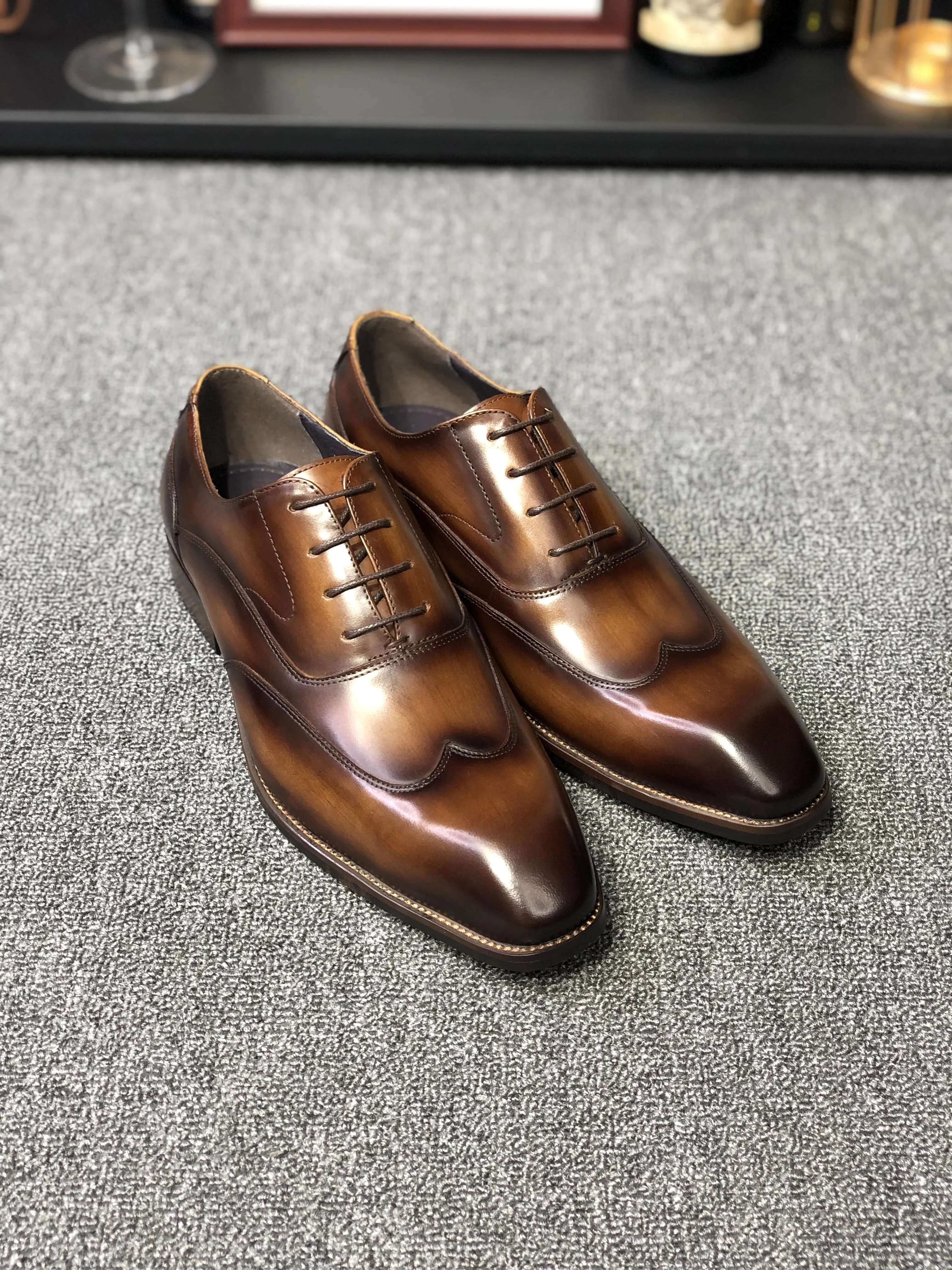Whiskey Luxe Artisan Brown Oxfords