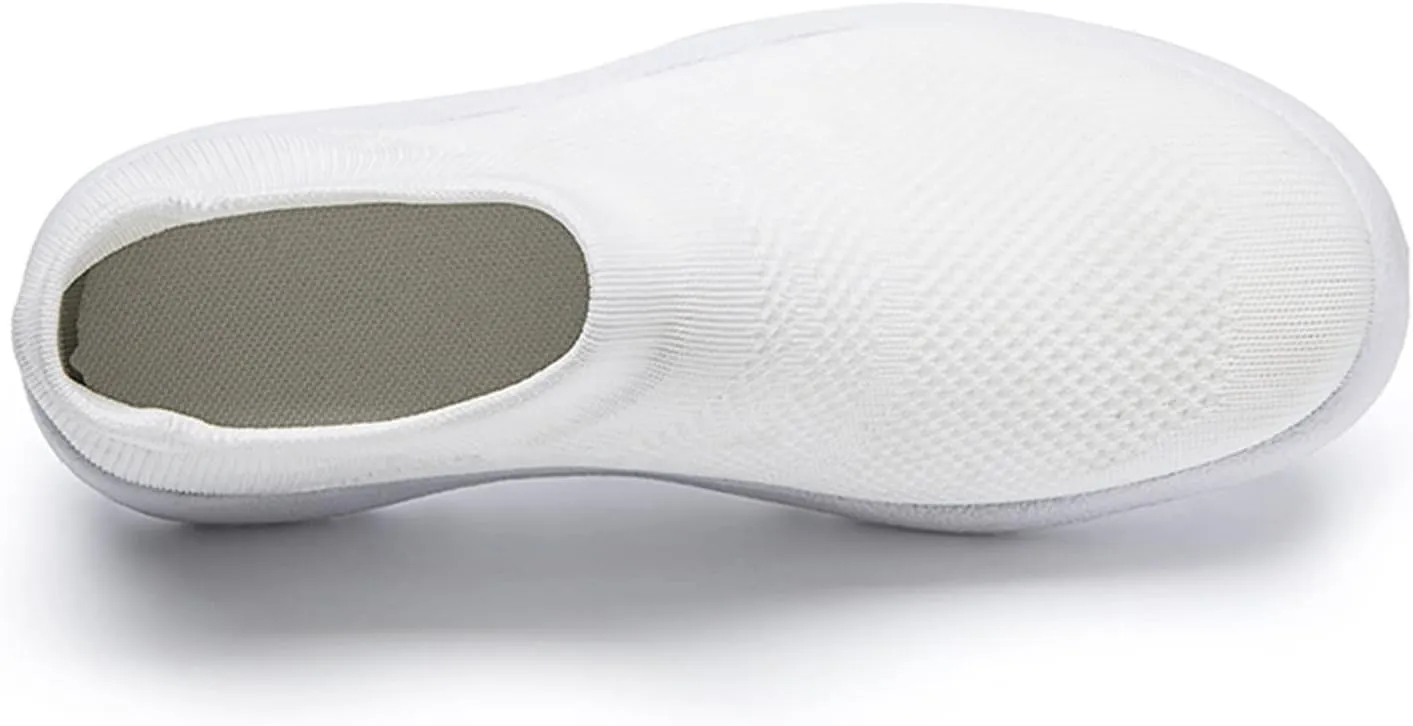 White Sneakers for Women Platform Wide Walking Shoes Women Slip Ons Brown Walking Shoes Women Wide Sneakers for Women Fashion Platform White Slip On Shoes for Women with Arch Support