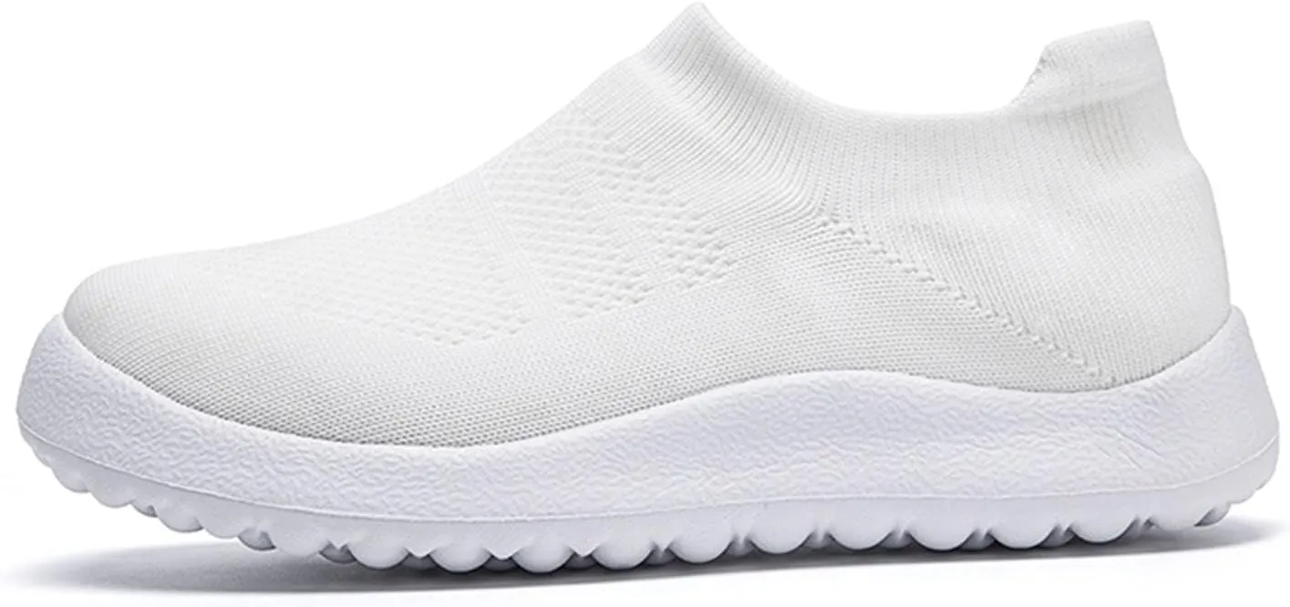 White Sneakers for Women Platform Wide Walking Shoes Women Slip Ons Brown Walking Shoes Women Wide Sneakers for Women Fashion Platform White Slip On Shoes for Women with Arch Support