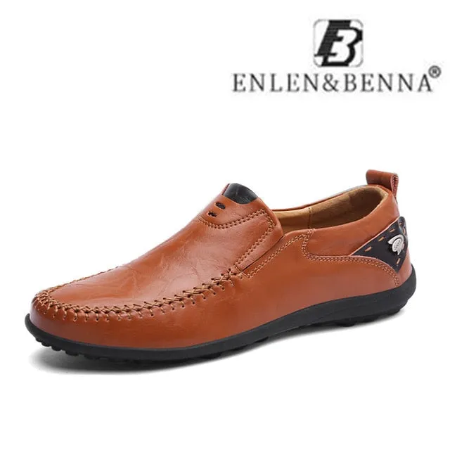 Wholesale Price-busting Casual 38-47 Leather Sneakers Male Big Footwear Men Loafers Sizes Men on Shoes Slip High Adult Moccasins New Breathable Quality