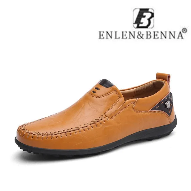 Wholesale Price-busting Casual 38-47 Leather Sneakers Male Big Footwear Men Loafers Sizes Men on Shoes Slip High Adult Moccasins New Breathable Quality